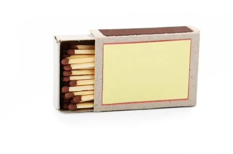 Open box of matches Stock Photos