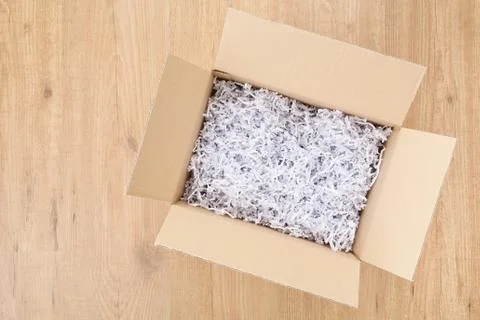 Open Box or Parcel on the Floor 库存照片