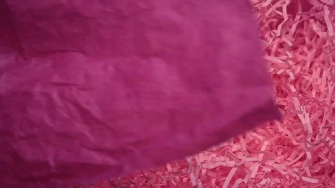 Open box pink paper background nobody hd footage Stock Footage 109061689