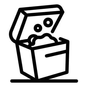 Open box releasing bubbles and foam, cleaning product container Stock Illustration