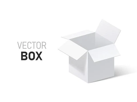 Open box.  Transportation concept. Vector illustration. Stock Illustration