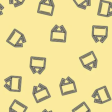 Open box unpacking loading contents vector seamless pattern Ilustración de archivo