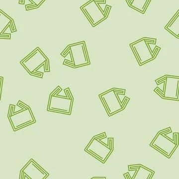 Open box unpacking loading contents line seamless pattern Stock Illustration