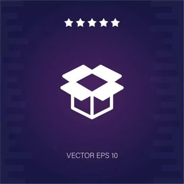 Open box vector icon Stock Illustration