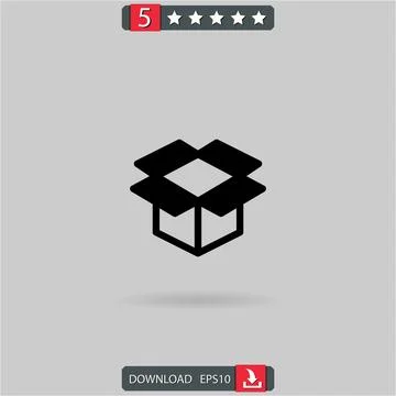 Open box vector icon イラスト素材