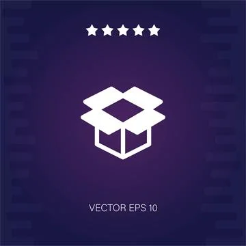 Open box vector icon Stock Illustration