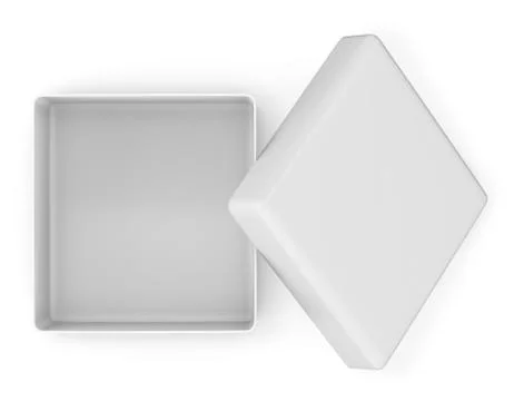 Open box on white background Illustration