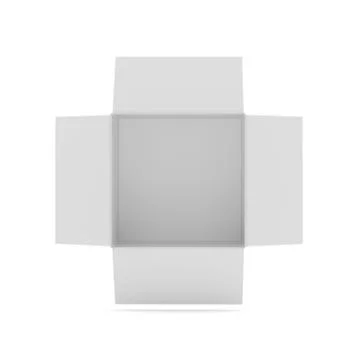 Open box on white background Stock Illustration