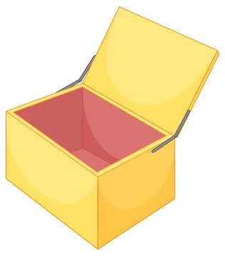 Open box on white background Stock Illustration
