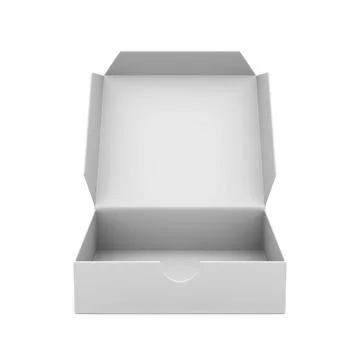 Open box on white background. Isolated 3D illustration Stockillustratie