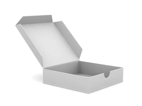 Open box on white background. Isolated 3D illustration Stock Illustration
