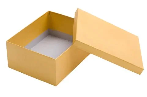 Open box on white Foto stock