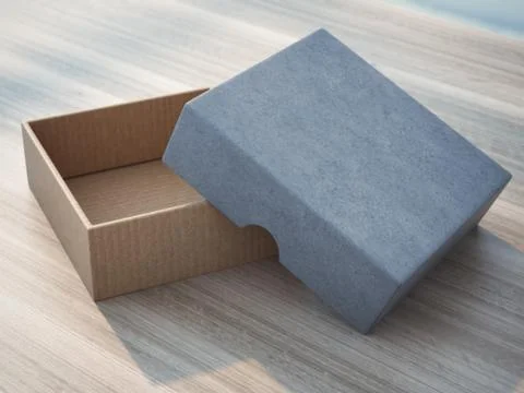 Open box on wooden table イラスト素材