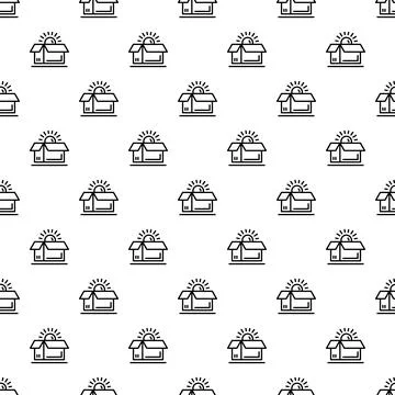 Open brand box pattern seamless vector Stock Illustration