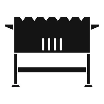 Open brazier icon, simple style Stock Illustration