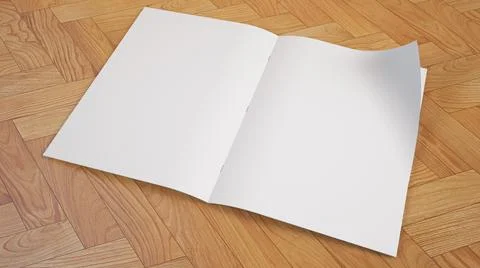 Open brochure mockup Stock Illustration