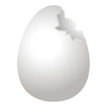 Open broken egg icon cartoon vector. Chicken eggshell イラスト素材