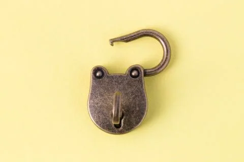 Open bronze lock Foto stock