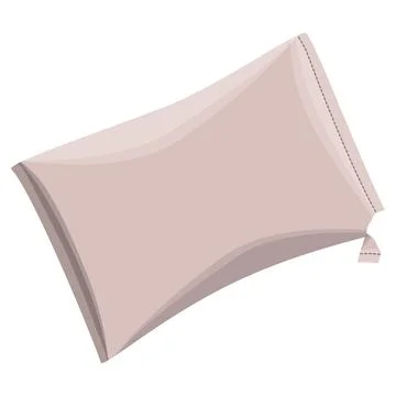 Open brown bag with torn corner isolated on white background. Clipart. Stock Illustration