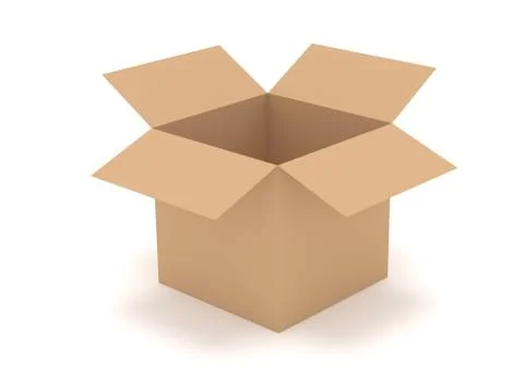 Open brown box Stock Illustration