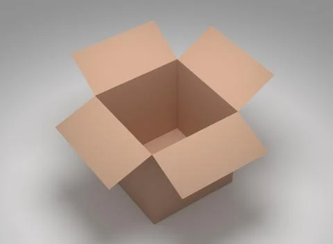 Open brown box Stock Illustration
