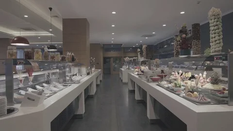 Open Buffet Breakfast Stock-Footage 75380821