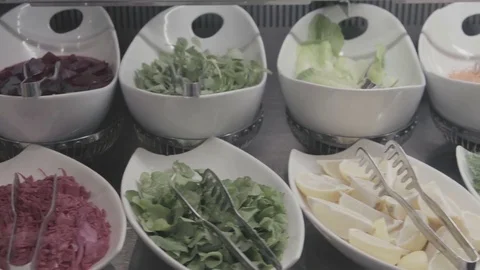 Open Buffet Breakfast Stock Footage 75380857