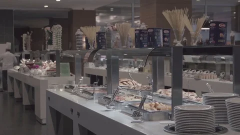 Open Buffet Breakfast Stock Footage 75380884