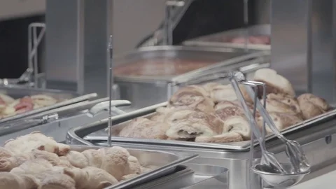 Open Buffet Breakfast Stock Footage 75380894