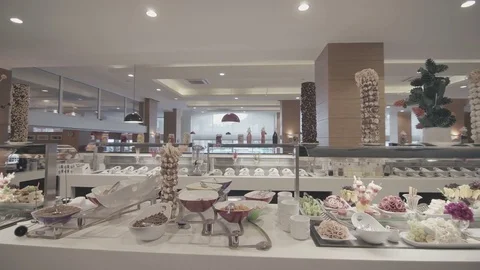 Open Buffet Breakfast Stock Footage 75380930