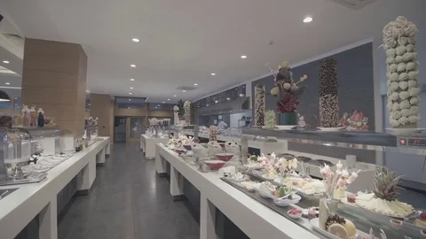 Open Buffet Breakfast Stock Footage 75380983