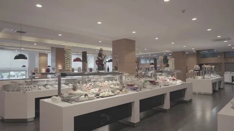 Open Buffet Breakfast Stock Footage 75381030