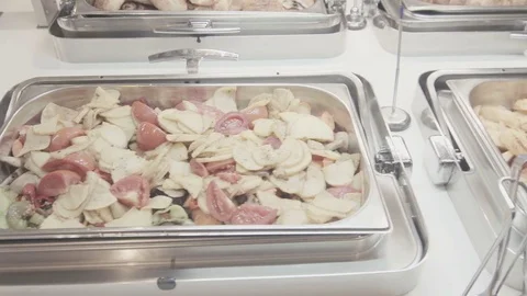 Open Buffet Breakfast Stock Footage 75381055