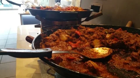 Open buffet indian food Stock Footage 52432843