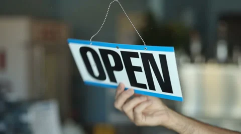 Open For Business Stock Footage 43354839