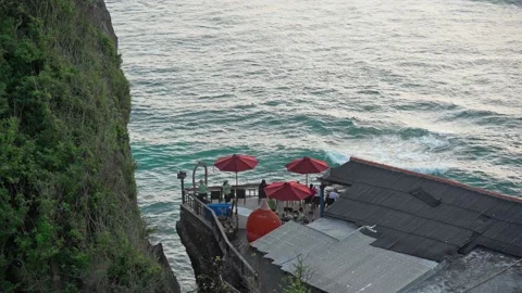 Open cafe on the seashore sun rest beauty beach Stock Footage 236942377