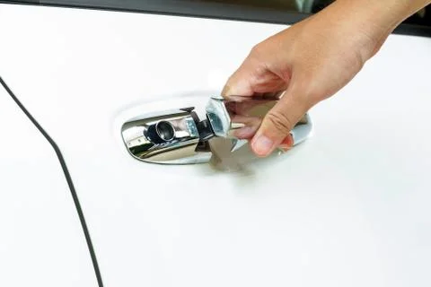Open the car door Stock Photos
