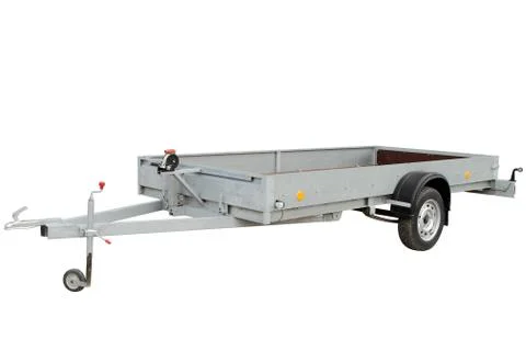 Open car trailer. Stock Photos