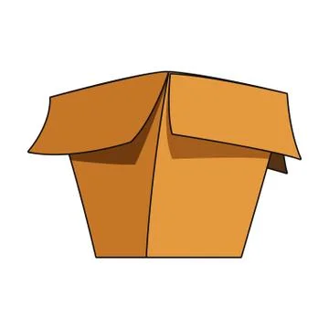 Open cardboard box icon イラスト素材