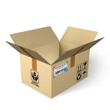 Open cardboard box Stock Illustration