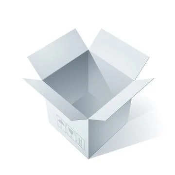 Open cardboard box Stock-Illustration