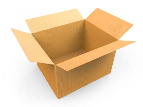 Open cardboard box Illustrazione stock