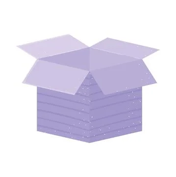 Open cardboard box Illustrazione stock