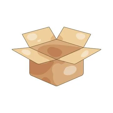 Open cardboard box Stock Illustration