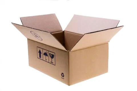 Open cardboard box Stock Photos