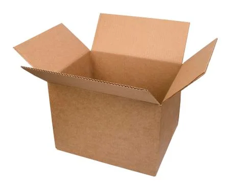 Open cardboard box Stock Photos
