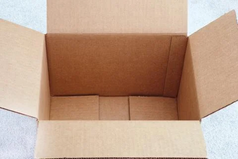 Open cardboard box Stock Photos