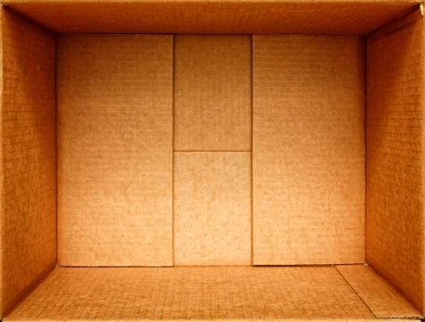 Open cardboard box. Stock Photos