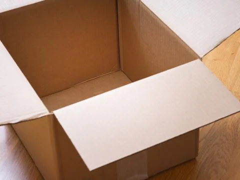 An open cardboard box Stock Photos