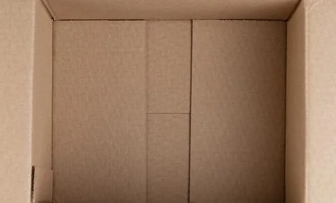 Open cardboard box Stock Photos